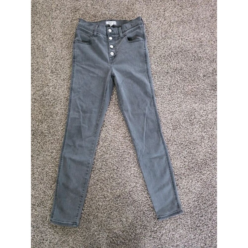 Madewell Classic Straight Jeans Womens Size 28 Faded Black Charcoal Denim MB400